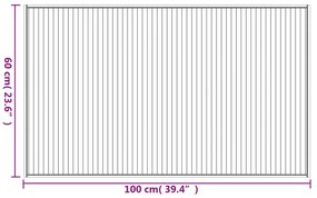 Tapete retangular 60x100 cm bambu castanho