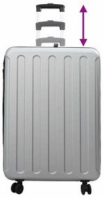 Mala Dobravel Dura 28'' Prata 50x30x76 cm ABS