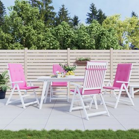 vidaXL Almofadões cadeira de encosto alto 4 pcs tecido rosa