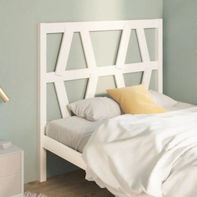 vidaXL Cabeceira de cama 81x4x100 cm pinho maciço branco
