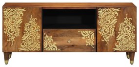 Armário para TV 105x33x46 cm Madeira Sólida de Mangueira