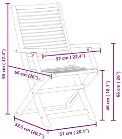 Cadeiras jardim dobráveis c/ apoio braços 2 pcs acácia maciça