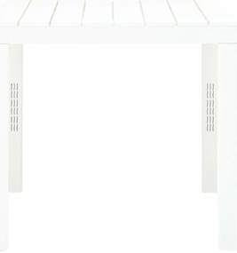 Mesa de jardim 78x78x72 cm plástico branco