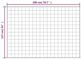 Manta pesada 6 kg 137x200 cm tecido creme-claro