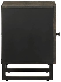 Mesa de cabeceira 40x33x46 cm madeira de mangueira maciça preto