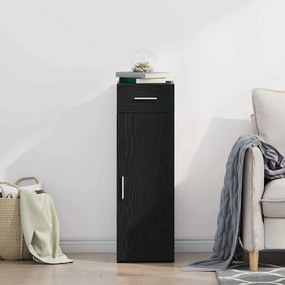 Sideboard vidaXL Preto Carvalho 30x42,5x93 cm Madeira de engenharia
