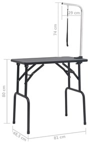 Mesa de grooming ajustável para cães com 1 laço