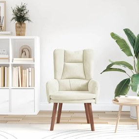 Cadeira Relaxante vidaXL Veludo Creme