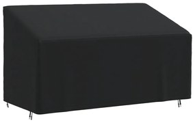 vidaXL Capa para sofá de 3 lugares 175x85x68/94 cm 420D oxford preto