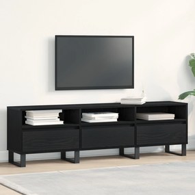 Armário para TV vidaXL Preto Carvalho 150x30x44,5 cm Madeira engenheir