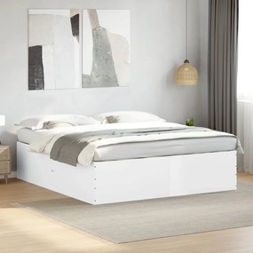 Estrutura de cama 200x200 cm derivados de madeira branco