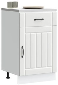 vidaXL Armário de cozinha baixo Lucca derivados de madeira branco