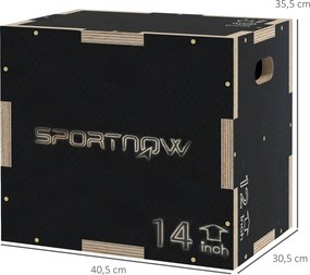 SPORTNOW Caixa Pliométrica com 3 Alturas Diferentes Caixa de Saltos pa