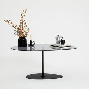 Mesa de Centro Porto – Cinzento Escuro e Preto – 90x40x60 cm