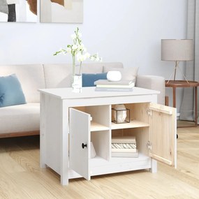Mesa de centro 71x49x55 cm pinho maciço branco
