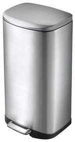 440023 EKO Caixote do lixo com pedal Della 35 L prateado fosco