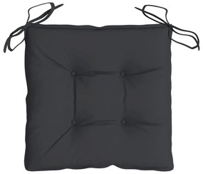 Almofadões de cadeira 6 pcs 50x50x7 cm tecido oxford preto