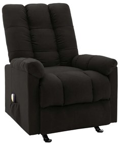 321412 vidaXL Poltrona de massagens reclinável tecido preto