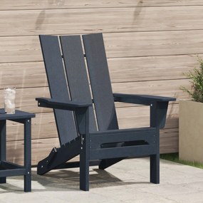 Cadeira Adirondack Dobrável Azul-marinho 74.5x80.5x90 cm HDPE