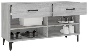 Sapateira 102x35x55 cm derivados de madeira sonoma cinza
