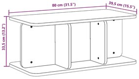 Mesa de centro Natural 80 x 39,5 x 33,5 cm
