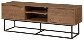Conjunto de Mobiliário de Sala de Estar Laxus – Nogueira Preta – TV: 1
