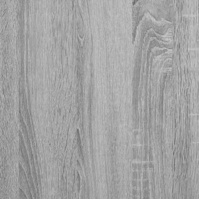 Mesa de cabeceira sonoma 40x31x50 cm madeira e metal cinzento