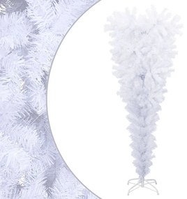 vidaXL Árvore de Natal artificial invertida com suporte 150 cm branco