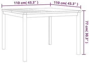 3 pcs conjunto de jantar para jardim madeira de teca maciça