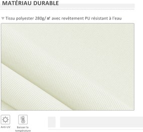Toldo manual retrátil 295 x 245 cm para terraço, com manivela, ângulo ajustável entre 45° e 85°, em alumínio e poliéster 280 g/m², para terraço, varan