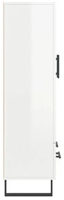 Aparador alto 69,5x31x115 cm derivados madeira branco brilhante
