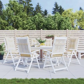 vidaXL Almofadões para cadeiras altas de jardim 6 pcs tecido bege