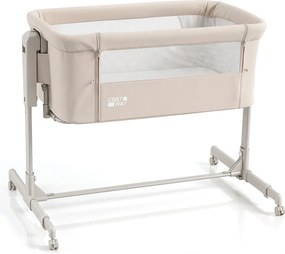 Berço para Bebés 3 em 1, 102 x 66,5 x 89 cm, Altura Regulável em 6 Níveis, Bege