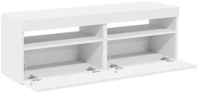 Móveis de TV com luzes LED 2 pcs 60x35x40 cm branco