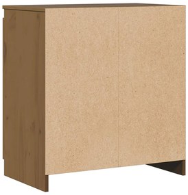 Armário de apoio 60x36x65 cm pinho maciço castanho-mel