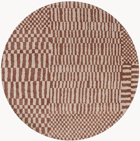 Tapete lavável redondo para interior e exterior Berber