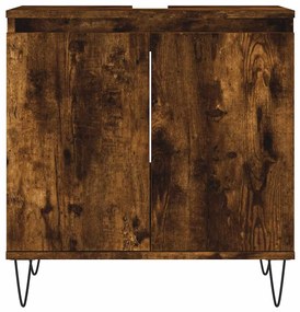 Armário casa de banho 58x33x60 cm deriv.madeira carvalho fumado