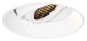 Foco embutido moderno branco GU10 redondo sem moldura - Oneon Honey Moderno