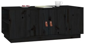 Mesa de centro 100x50x41 cm pinho maciço preto