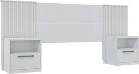 Cabeceira de Cama LUCHIA – Extensível + 2 Mesas de Cabeceira – MDP Bra