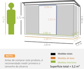Casetta Grigia – Abrigo de Jardim em Aço Galvanizado Cinza 3,46 m² com