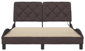 Estrutura de cama com LED sem colchão 120x200 cm tecido