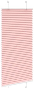 Rosa Plissada Cega 65x100 cm Largura Tecido 64,4 cm Poliéster
