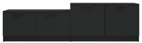 Móvel de TV 158,5x36x45 cm madeira processada preto