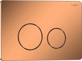 Mexen Tex 06 botão de descarga em aço inoxidável, ouro rosa brilhante - 6106-09