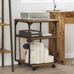 vidaXL Suporte para Impressora Madeira Antiga 43 x 48 x 64 cm