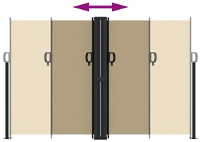 Toldo lateral retrátil 160x1200 cm bege