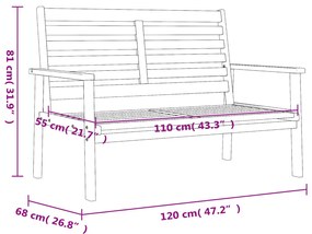 3 pcs conjunto lounge de jardim madeira de acácia maciça