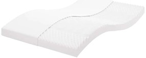 vidaXL Colchão de espuma 140x220 cm 7 zonas dureza 20 ILD branco