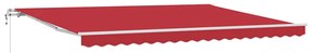 Toldo Retrátil Vermelho 450 × 300 cm Vermelho